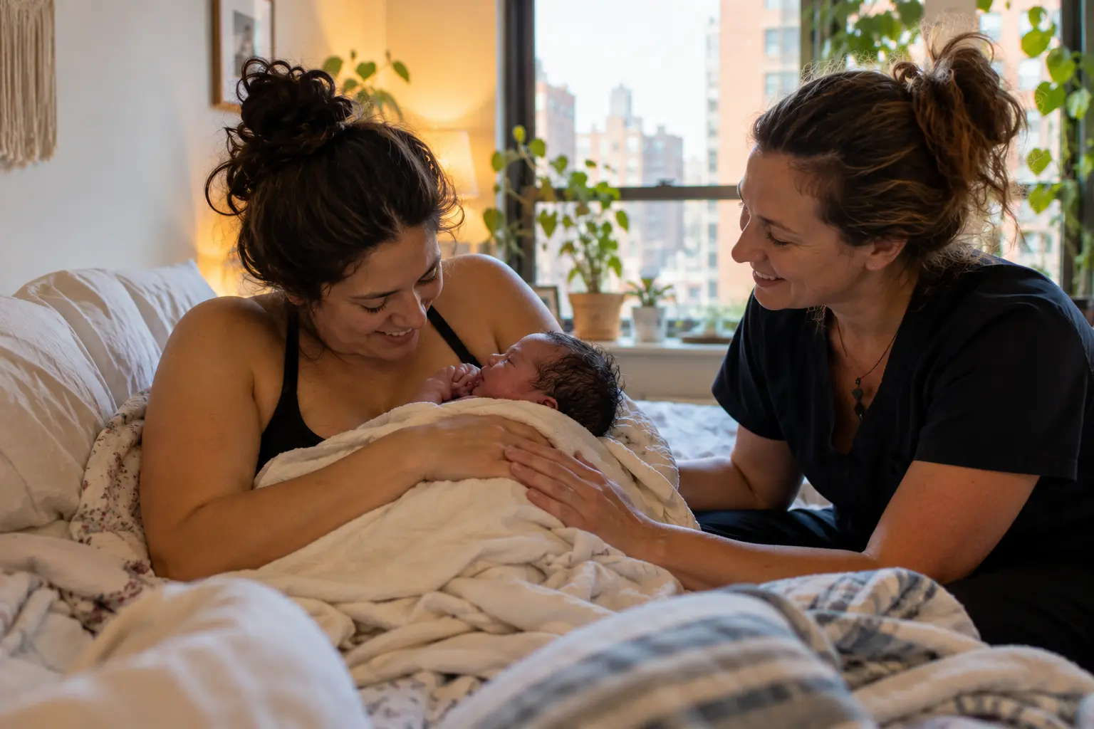 Newborn Welcome at Home in Her Apartment