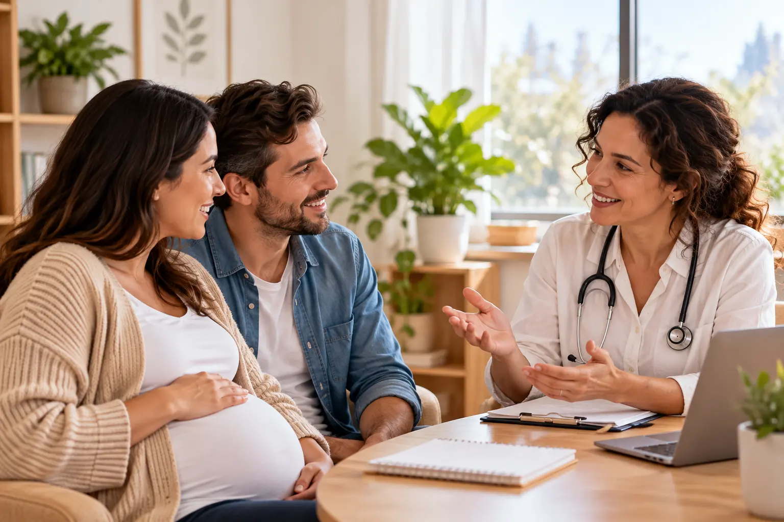Warm Prenatal Consultation in a Modern Clinic